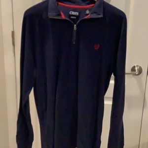 Men’s Chaps long sleeve navy polo shirt with red logo